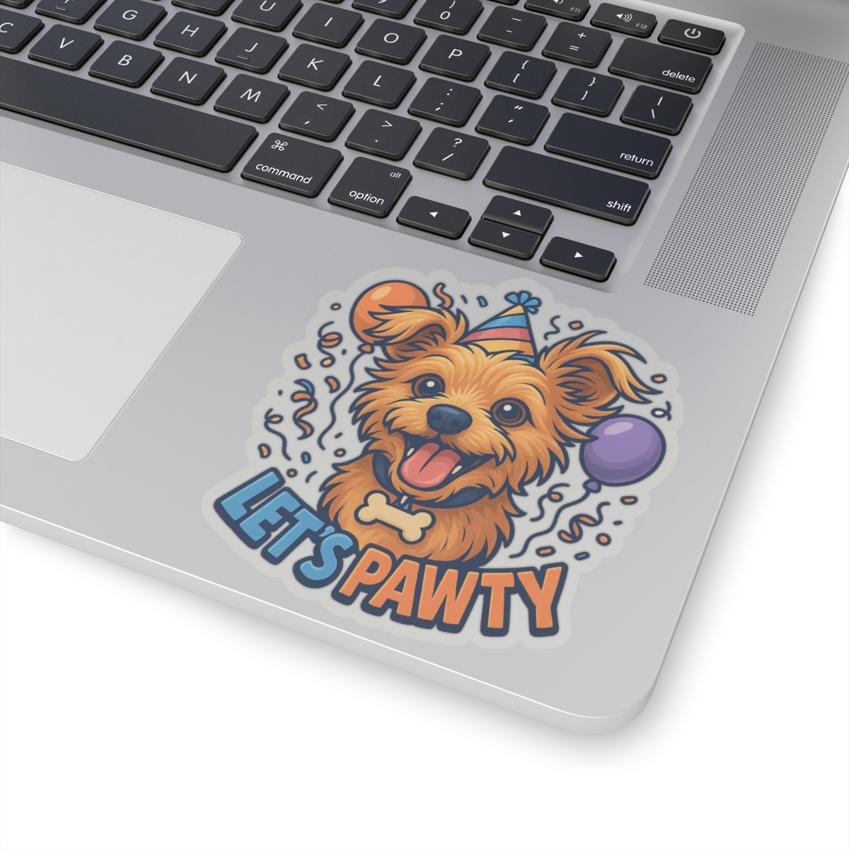 Let's Pawty Stickers for Party Decor, Birthday Decoration