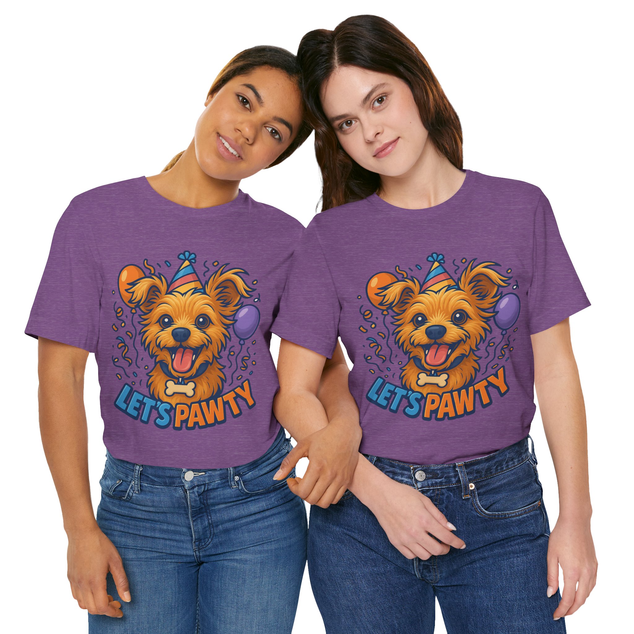Let's Pawty - Unisex T-Shirts - Funny Birthday Celebrations