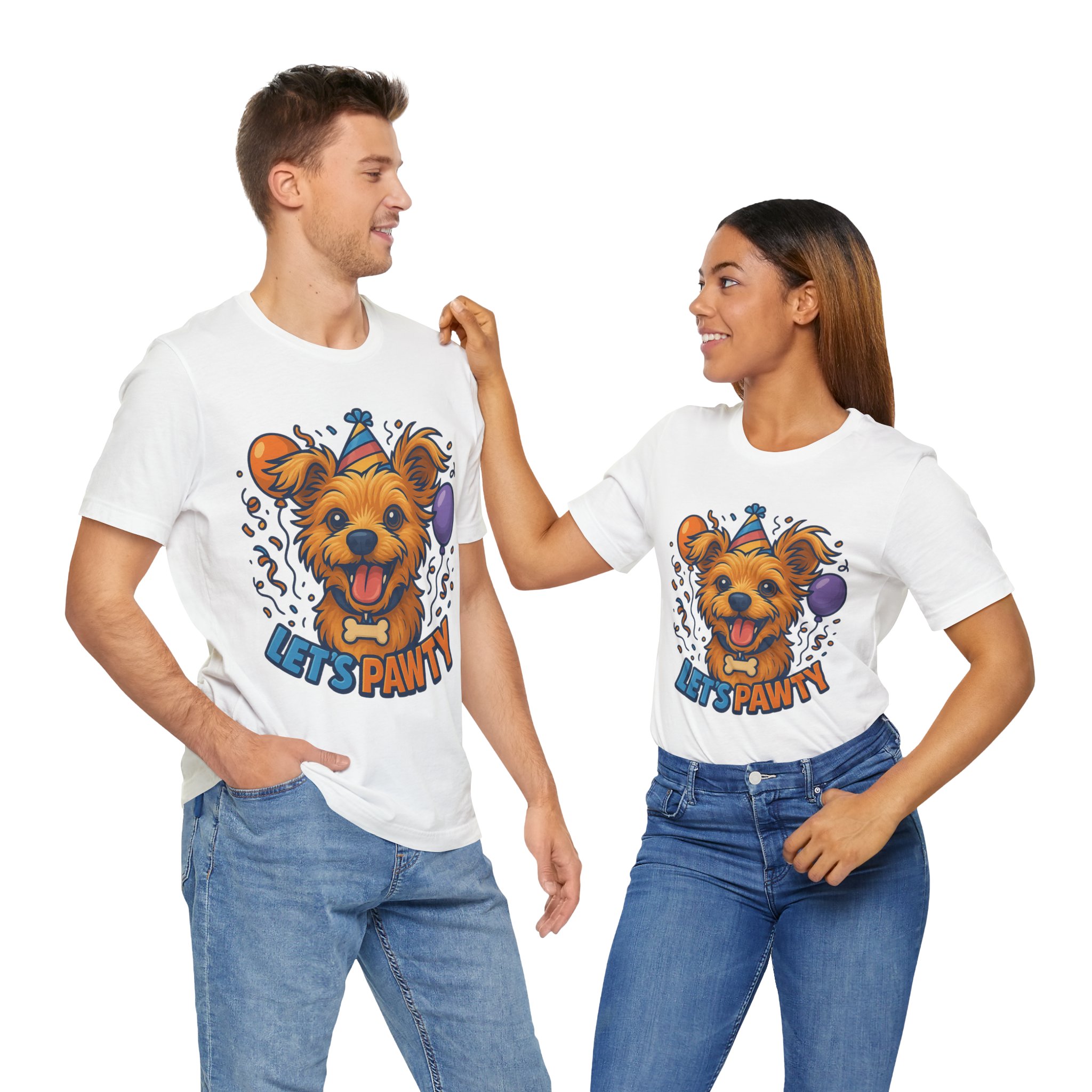 Let's Pawty - Unisex T-Shirts - Funny Birthday Celebrations