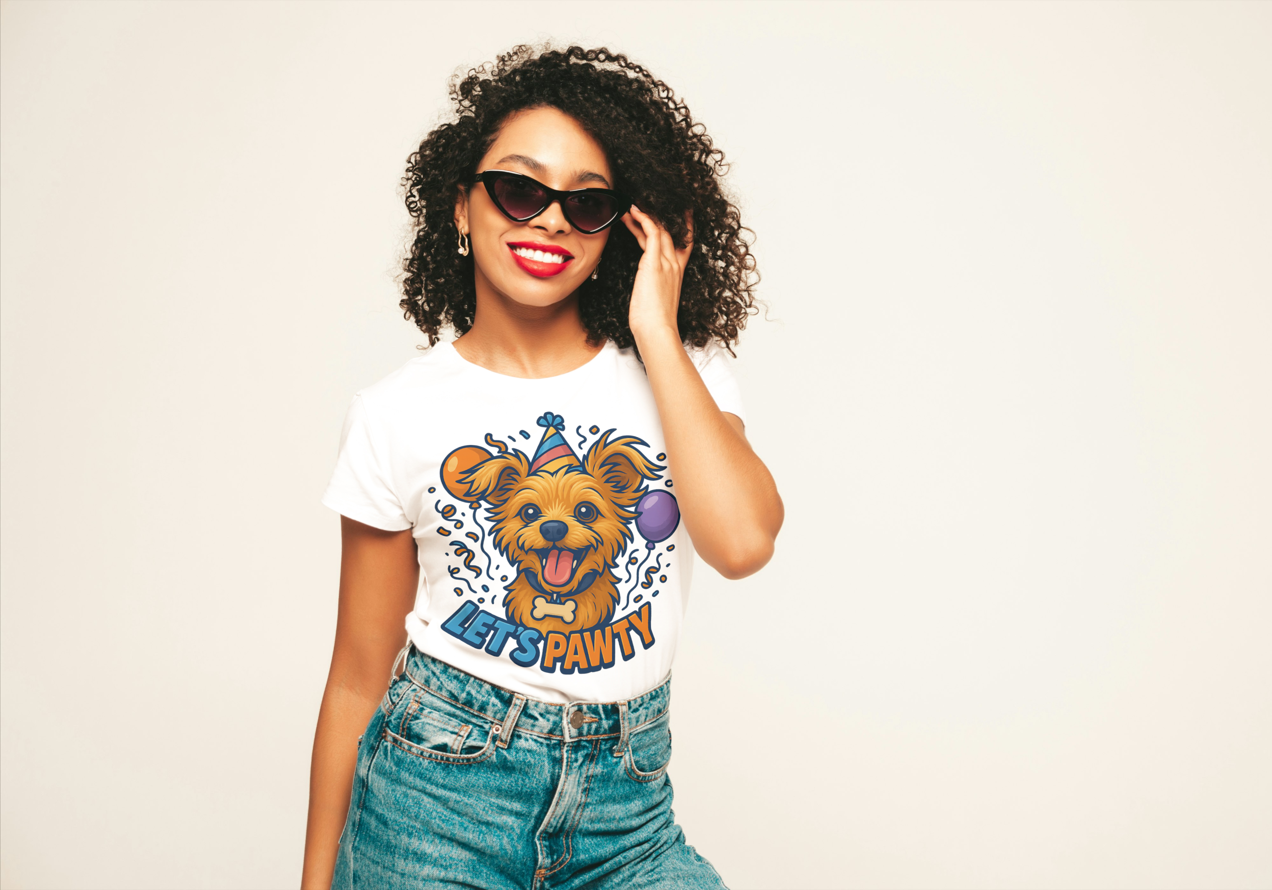Let's Pawty - Unisex T-Shirts - Funny Birthday Celebrations