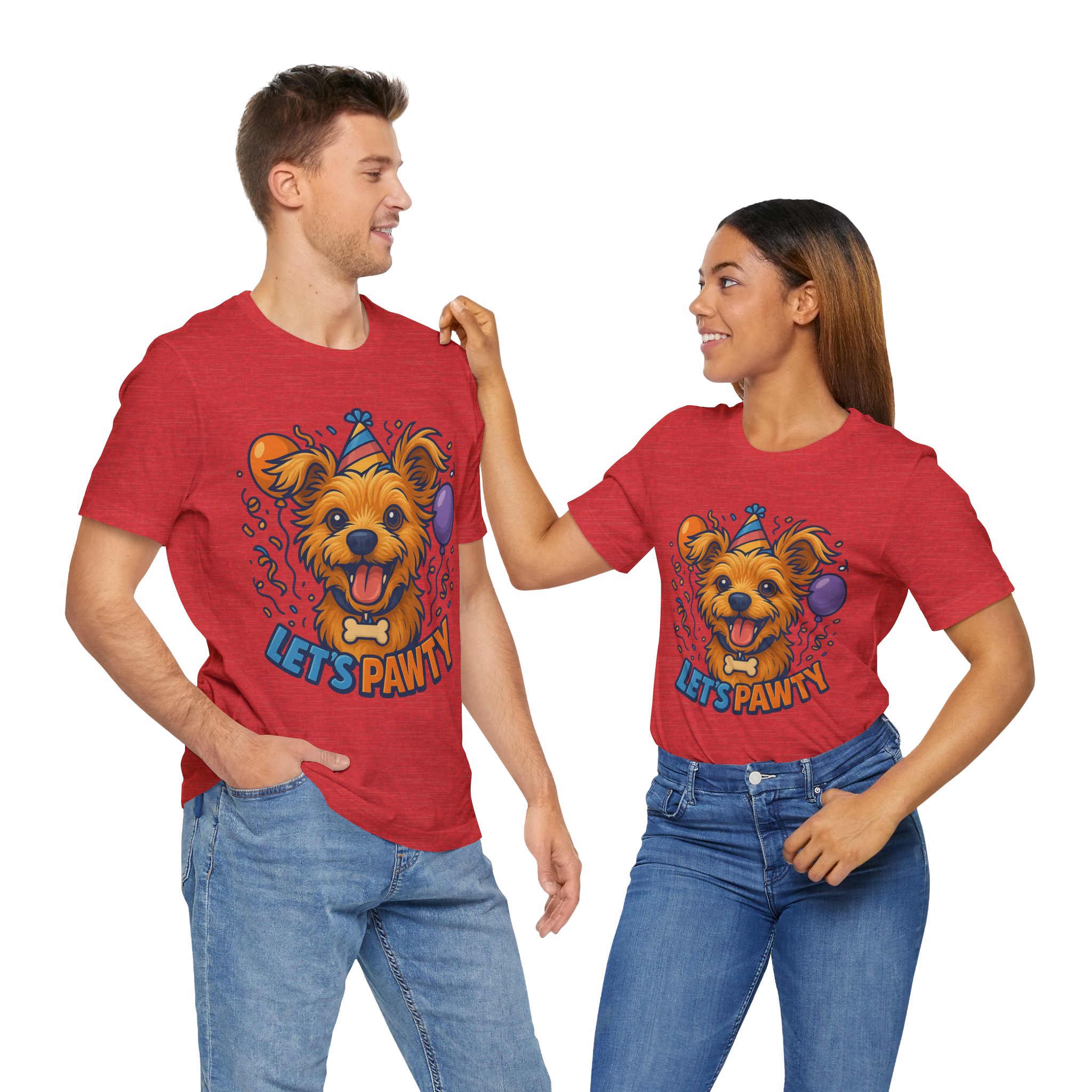 Let's Pawty - Unisex T-Shirts - Funny Birthday Celebrations