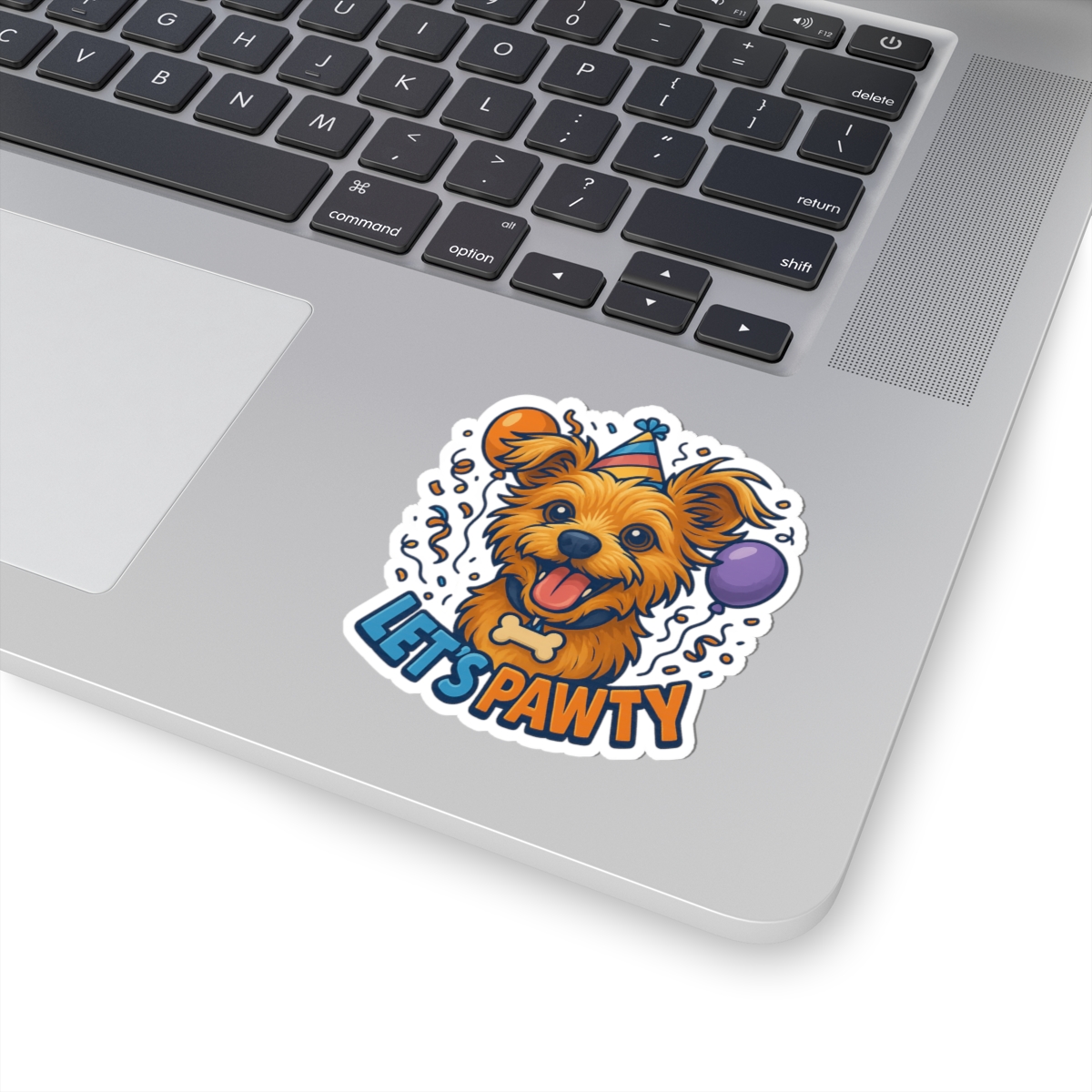 Let's Pawty Stickers for Party Decor, Birthday Decoration